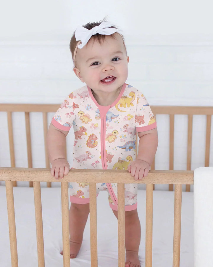 Dino Easter Bamboo Shorty Zippy
