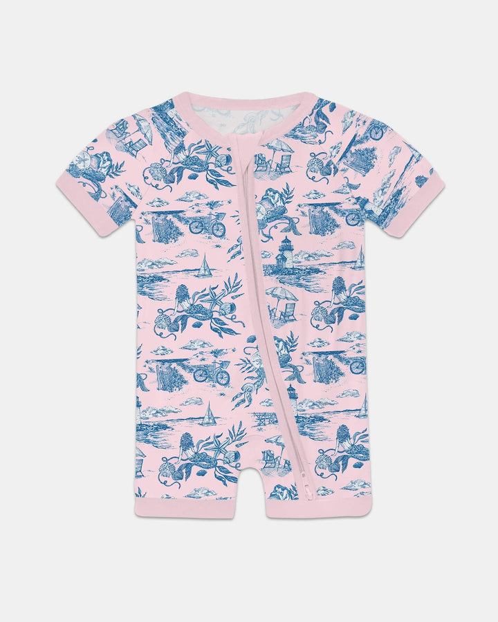 Summer Toile Bamboo Shorty Zippy