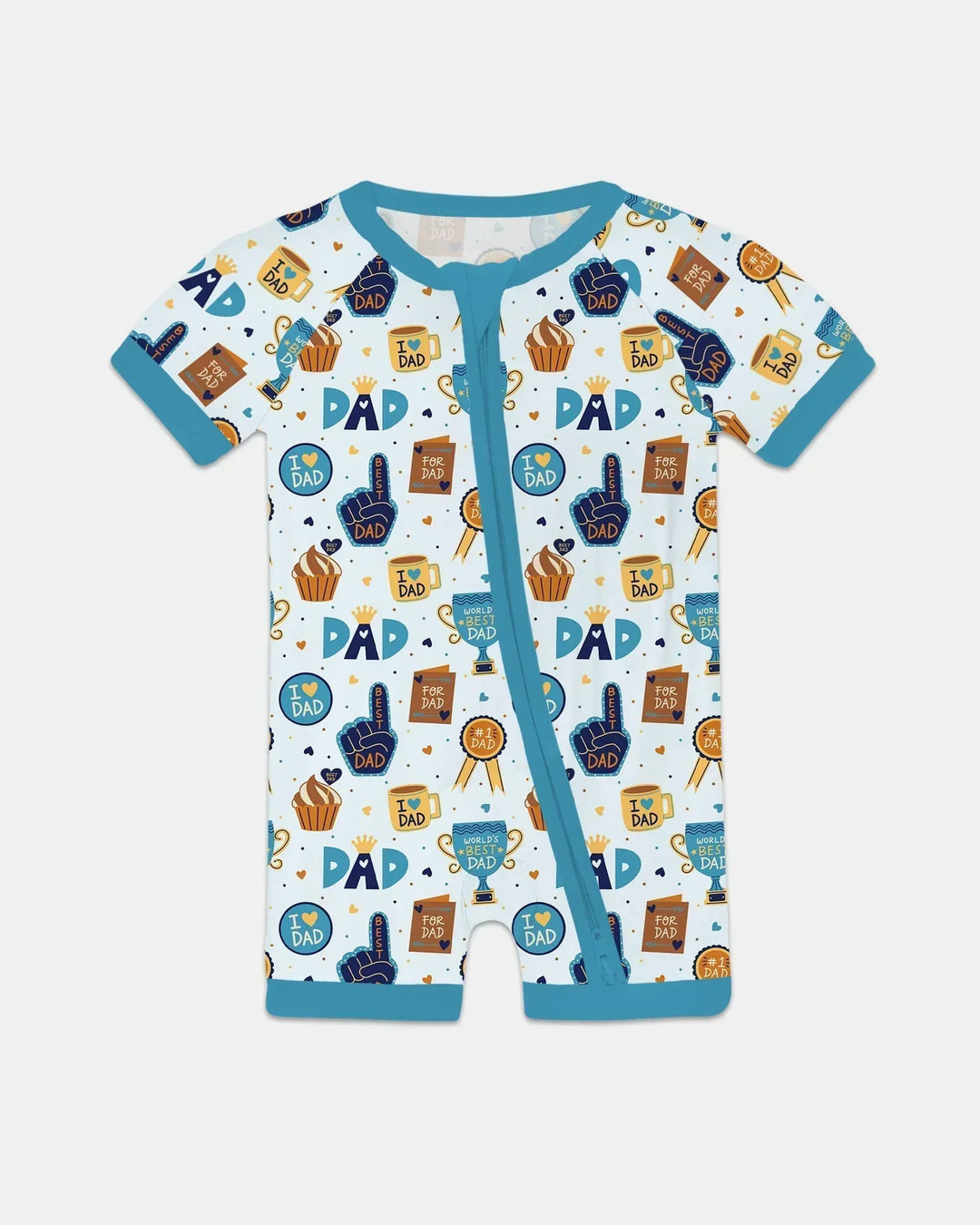 World's Best Dad Bamboo Shorty Zippy