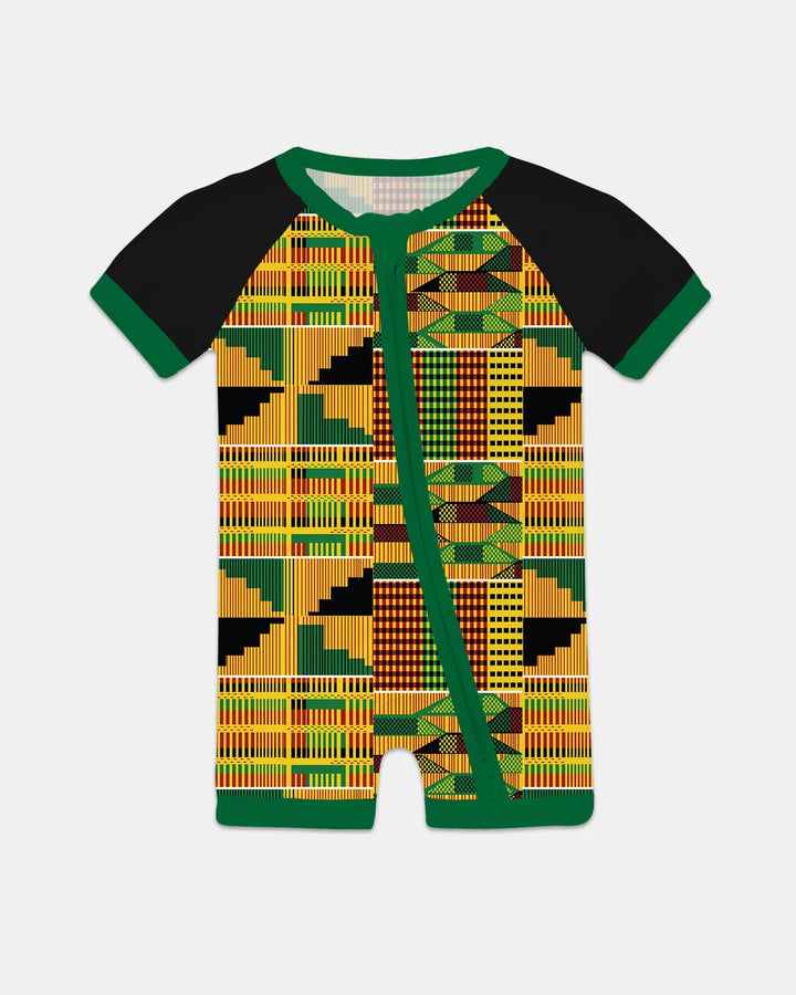 Kente Vibes Family Matching Bamboo Shorty Zippy