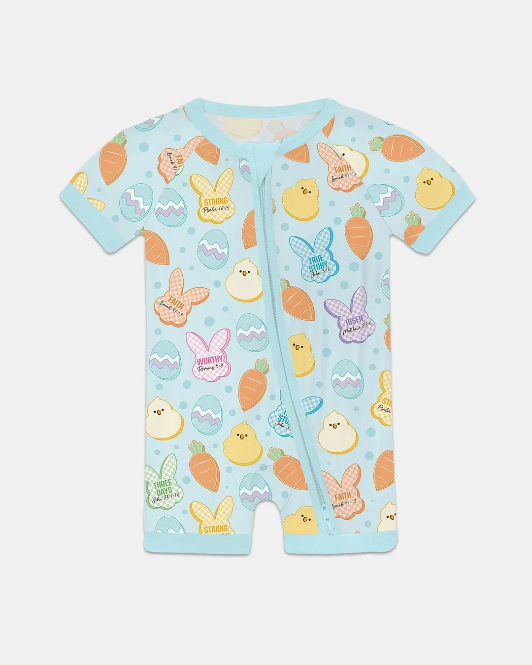 Easter Christian Bunny Bamboo Shorty Zippy