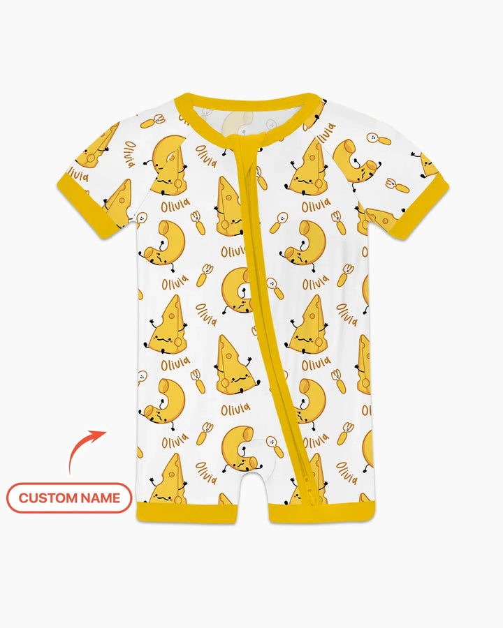Custom Name Mac & Cheese Club Bamboo Shorty Zippy