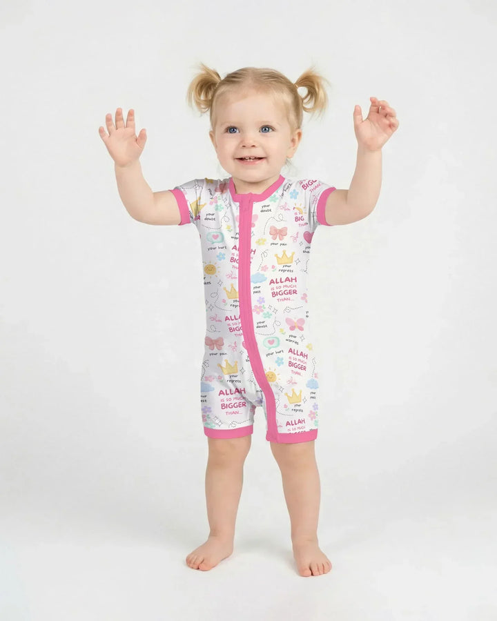 "Allah Is So Much Bigger Than..." Family Matching Bamboo Shorty Zippy