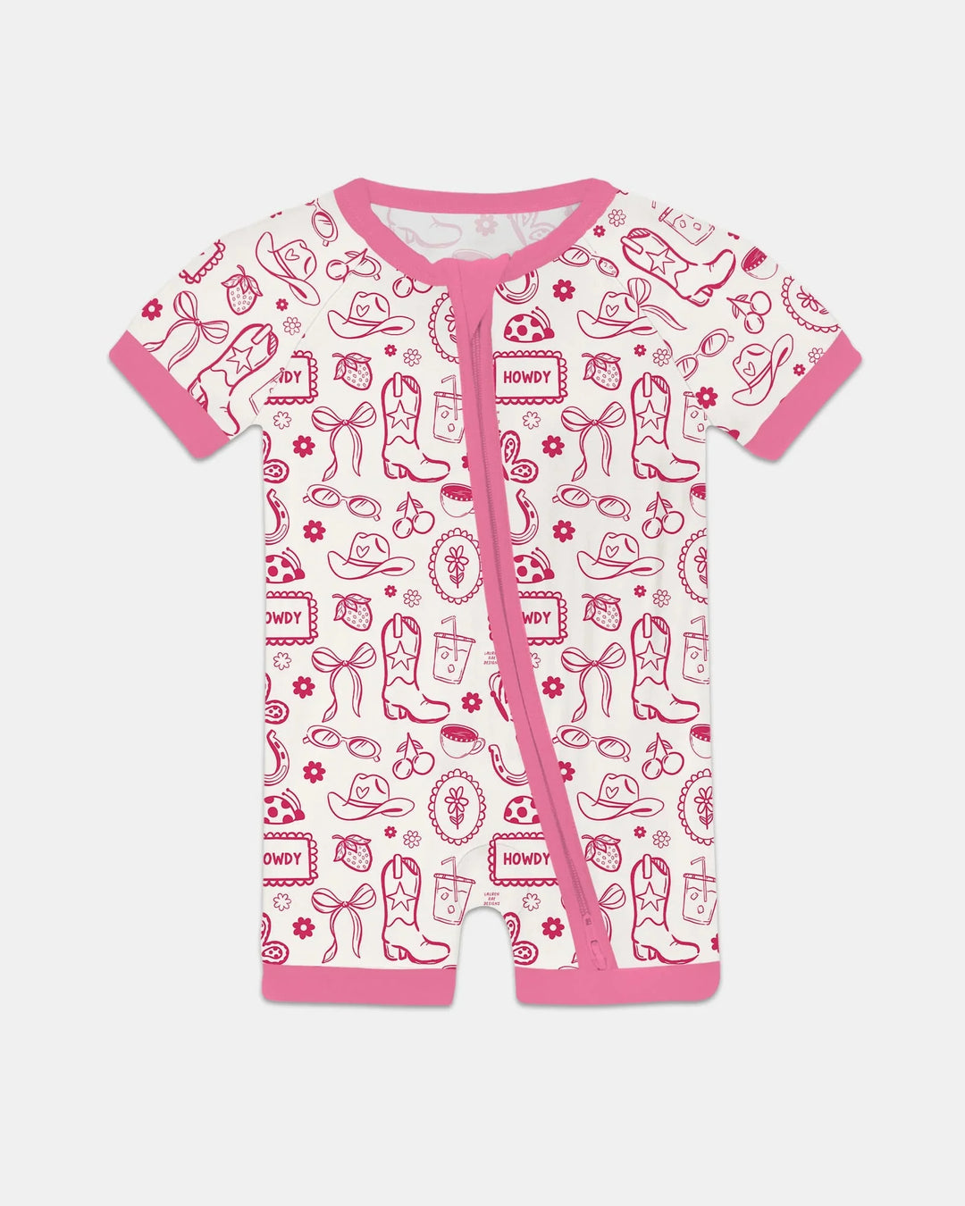 Doodle Wild West Cowgirl Bamboo Shorty Zippy