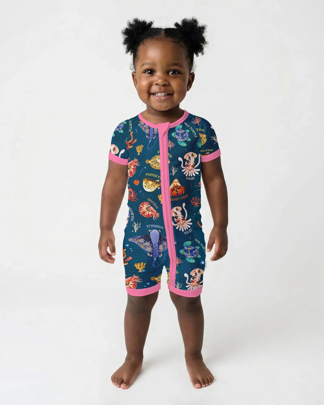 Deep Blue Wonders Bamboo Shorty Zippy