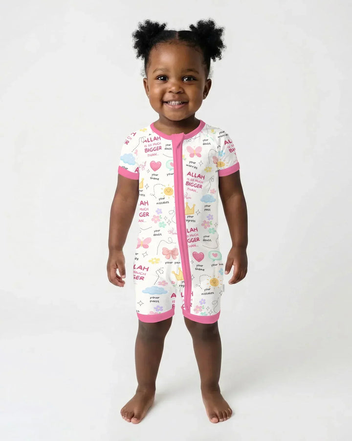 "Allah Is So Much Bigger Than..." Family Matching Bamboo Shorty Zippy