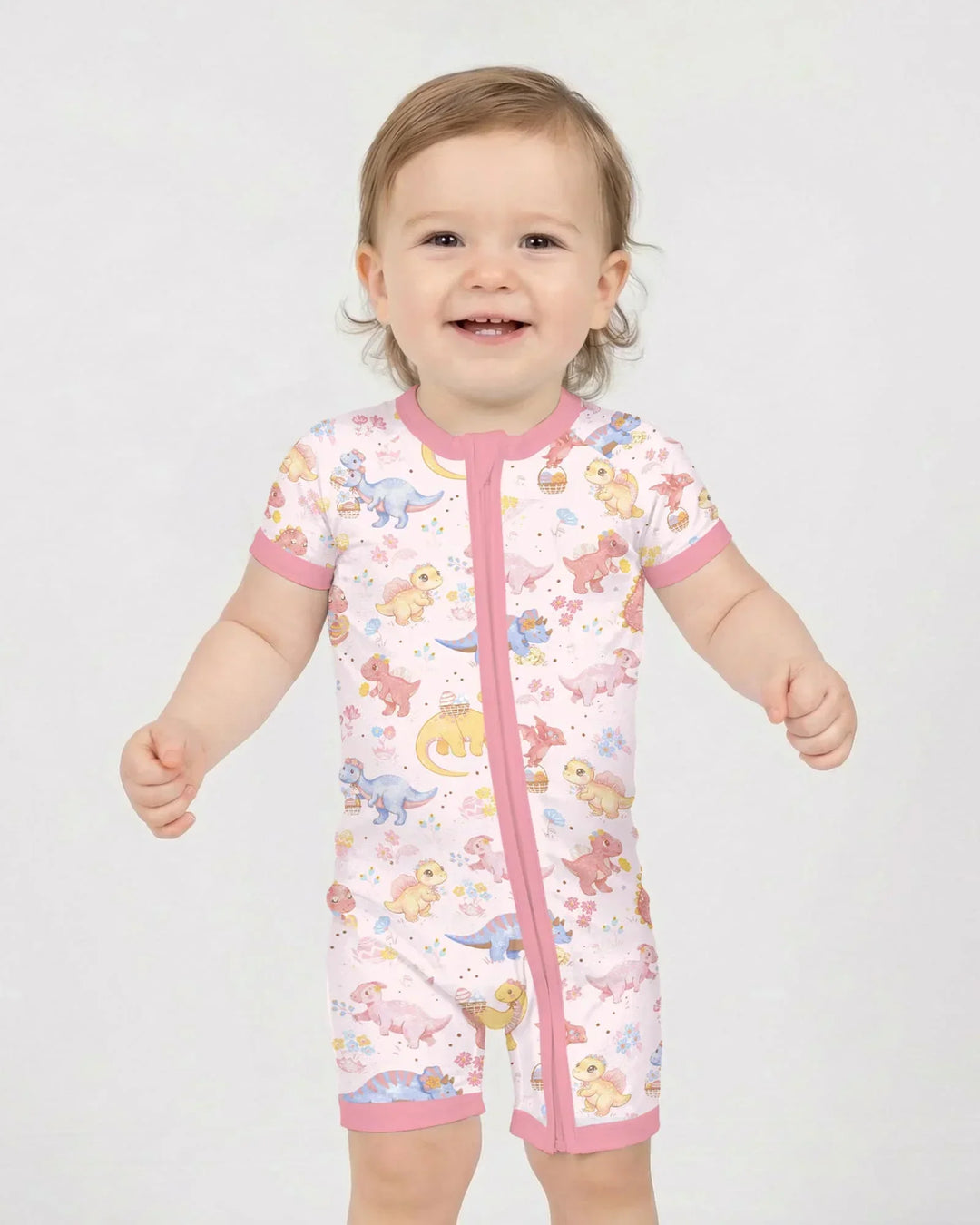 Dino Easter Bamboo Shorty Zippy