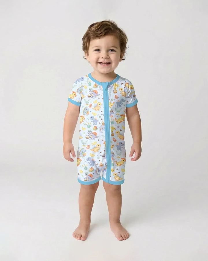 Dino Easter Bamboo Shorty Zippy