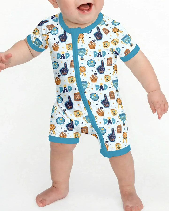 World's Best Dad Bamboo Shorty Zippy