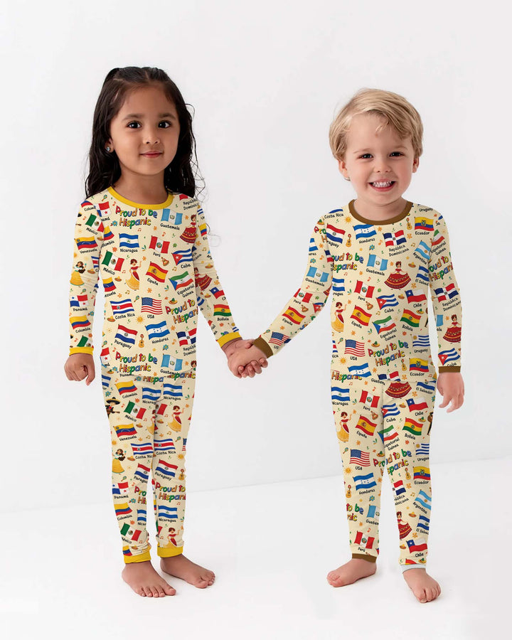 Proud To Be Hispanic Bamboo Two Piece Long Sleeve Pajama Set