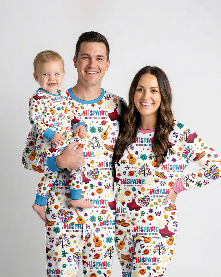 Fiesta Hispanic Heritage Month Bamboo Two Piece Long Sleeve Pajama Set