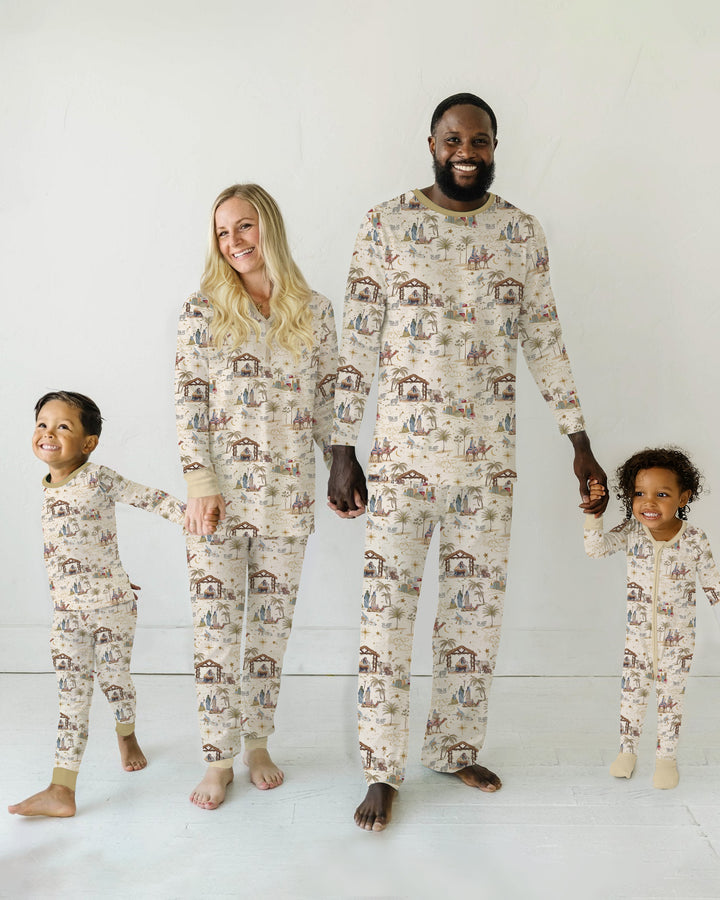 Silent Night Nativity Bamboo Men's Pajama Set