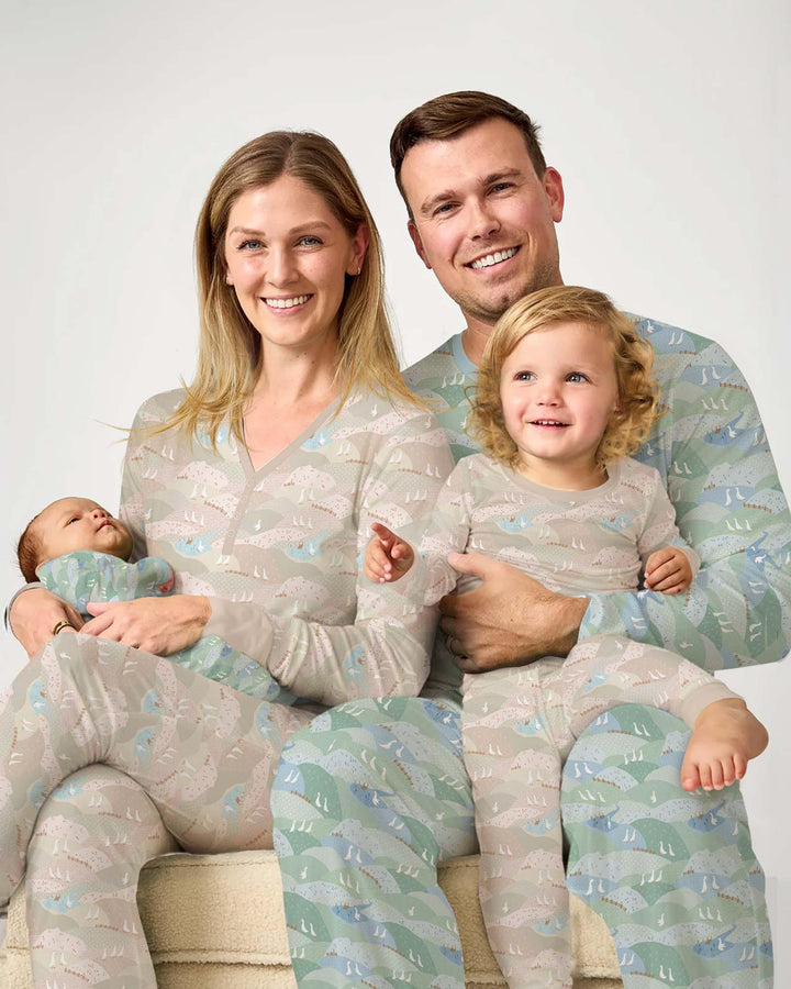 Zweiteiliges Langarm-Pyjama-Set mit Sommerfrüchten