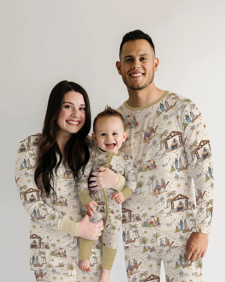 Silent Night Nativity Bamboo Men's Pajama Set